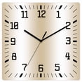 thumbnail image 1 of Beige White Ombre Wooden Wall Clock Silent Non Ticking, Abstract Art Modern Cream Gradient Square Wall Clocks Battery Operated, Decor Clock for Home Office, Living Room, Kitchen, 10 Inch, 1 of 9