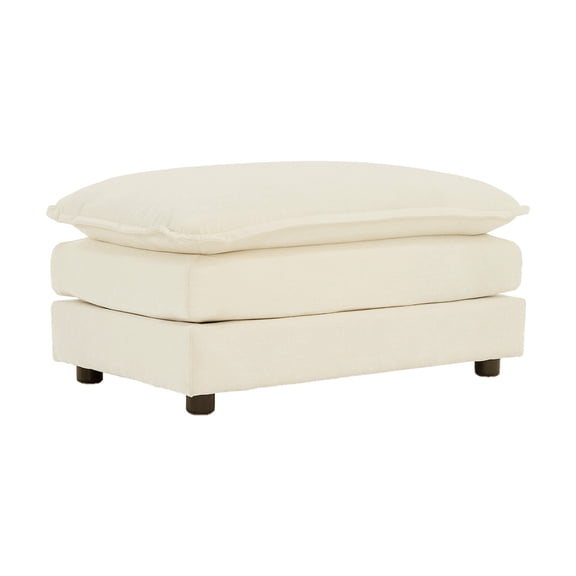 Beige White Ottoman for Modular Sectional Sofa, Single Sofa, Chenille Seat Couch for Living Room, Bedroom, Apartment