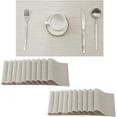 Beige White Placemats Set of 20 Heat Resistant NonSlip Place mats