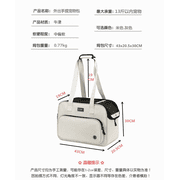 Beige White Soft-Sided Pet Carrier Bag for Small Dogs Cats Puppies, 16.9 x 8.1 x 11.8 in Oxford Fabric Portable Puppy Cat Travel Handbag Tote with Breathable Mesh, Cozy Sherpa Interior, Front Pocket
