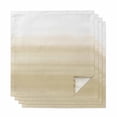 thumbnail image 1 of Beige White Stripes Cloth Napkins, Farmhouse Modern Gradient Lines Washable and Reusable Dinner Napkins Set of 4, Table Napkin for Kitchen Party Birthday Wedding Hotel Housewarming 20"x20", 1 of 8