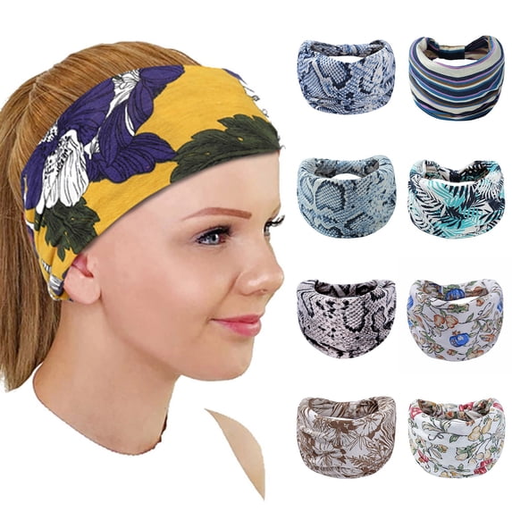 Beige Wide Elastic Head Bands Cloth Fashion Wide Headband Yoga Workout Head Bands Hair Accessories Band One Size