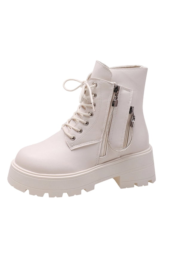 Beige Women Boots With Comfortable Footbed Comfortable For Long Periods