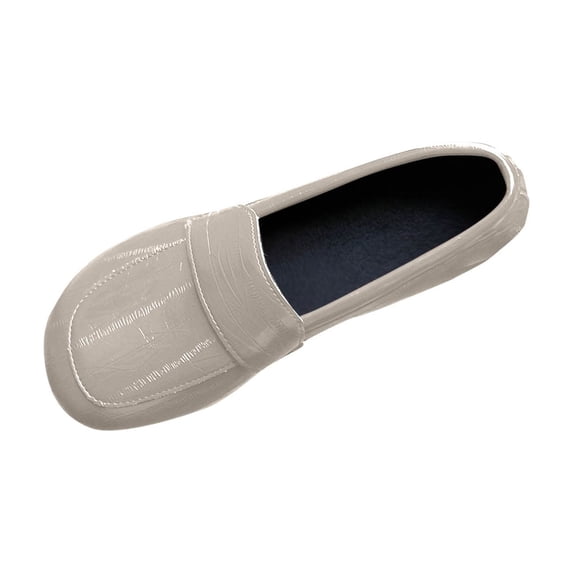 Beige Women'S Casual Loafers Round Toe Slip On Comfortable Low Heel Driving Moccasins Solid Color Versatile Outdoor Walking Shoes Foot Length 9.06 In