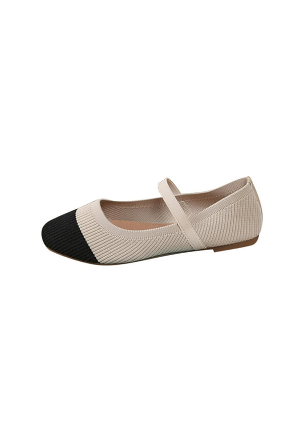 Beige Women'S Versatile Flats, Pu For Summer Vacation Style And Relaxed Moments