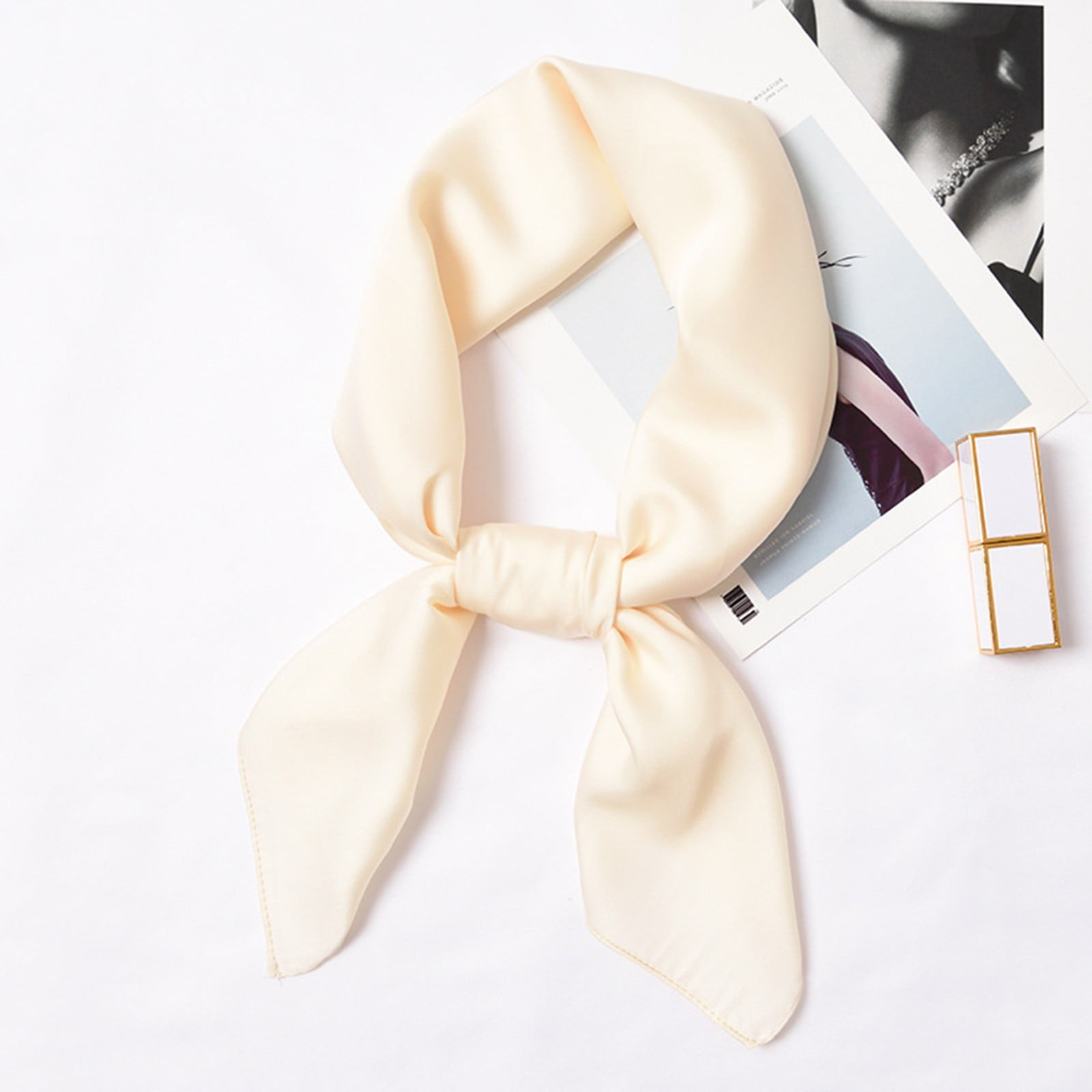 Capucine Mini Scarf Beige - 100% Silk