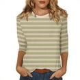 thumbnail image 1 of Beige Women's Short Sleeve T-shirt, Tops For Womens Casual Summer Tops Three Quarter Sleeve Round Neck Tee T Shirt Printed Loose Side Split Tunic Blouse,Women's Short sleeve T-shirt 3XL, 1 of 4
