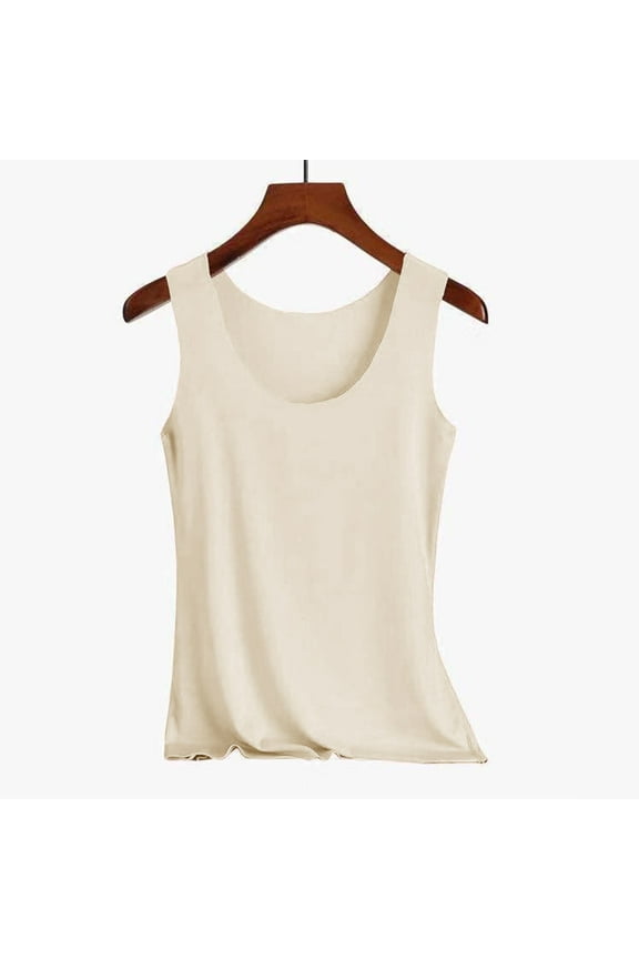 Beige Women's Tanks, Womens Tank Tops Sleeveless Scoop Neck Loose Fit Summer Clothes,Women's Tanks & Camis XXL