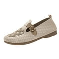 thumbnail image 1 of Beige Womens Lightweight Slip On Flats With Mesh Upper And Round Toe For Everyday Use, 1 of 8