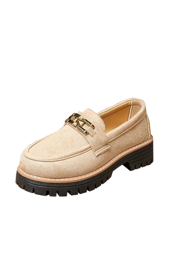 Beige Womens Shoes For Summer And Fall Soft Sole Low Heel Breathable Metal Chain One Foot Kick Shallow Mouth Lazy Shoe Casual Outdoor Size 36