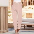 thumbnail image 1 of Beige Womens Sweatpants Drawstring Casual Fashion Solid Color Cropped Pants Sweatpants Womens Fashion, 1 of 5