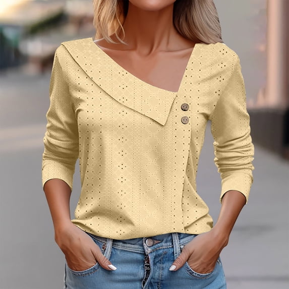 Beige Womens Tops Womens Summer Tops Short Sleeve V Neck Shirts Button Going Out Blouses for Women Dressy Casual 2025 Trendy Clothes Shirts for Women