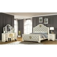 thumbnail image 1 of Beige Wood Bedroom With Led Lights & Nightstand Modern Queen - Lights, 7 Dresser, 1 of 6