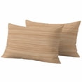 thumbnail image 1 of Beige Wood Grain Pillow Covers 2 Pack Farmhouse Tree Wooden Texture Countryside Pillowcase Waterproof Outdoor Throw Pillow Cover for Patio Balcony Rectangular Cushion 20”x12”, 1 of 9