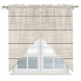 thumbnail image 1 of Beige Wood Grain Swag Valances for Windows, Kitchen Curtains 36 Inch Length 2 Panels Set, Rustic Retro Wooden Plank Farmhouse Short Curtains for Small Windows Rod Pocket Cafe Curtains Drapes 28"x36", 1 of 8