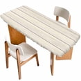 thumbnail image 1 of Beige Wood Grain Table Cloths for 8 Foot Rectangle Tables, Rustic Retro Wooden Plank Farmhouse Patio Waterproof Elastic Fitted Tablecloths, Washable Rectangular Table Cover for Camping, 1 of 8