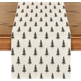 thumbnail image 1 of Beige Xmas Tree Christmas Table Runner, Seasonal Winter Kitchen Dining Table Decoration for Home Party Decor 13x108 Inch, 1 of 6