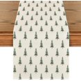 thumbnail image 1 of Beige Xmas Tree Christmas Table Runner, Seasonal Winter Kitchen Dining Table Decoration for Home Party Decor 13x72 Inch, 1 of 6
