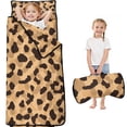 thumbnail image 1 of Beige and Black Leopard Pattern Toddler Nap Mats for Kids Preschool,Sleeping Mat Bag or Kids,Toddler Sleeping Bag,Toddler Nap Mat or Daycare, 1 of 6