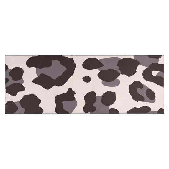 Beige and Black Of Leopard Print Kitchen Rug Mat,Kitchen Runner Rugs Non Skid Washable,Decorative Kitchen Floor Mats for Kitchen,Sink,Laundry,17"X47"