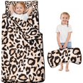 thumbnail image 1 of Beige and Black Of Leopard Print Toddler Nap Mats for Kids Preschool,Sleeping Mat Bag or Kids,Toddler Sleeping Bag,Toddler Nap Mat or Daycare, 1 of 6
