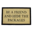 thumbnail image 1 of Beige and Black Rectangular "Hide The Packages" Outdoor Mat 30 x 18, 1 of 5