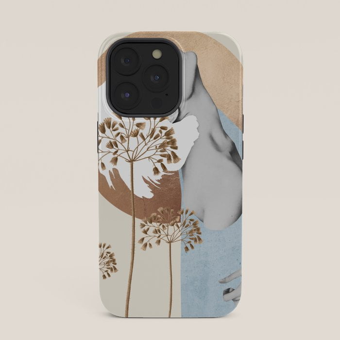 Beige and Blue Botanical Classical Sculpture Collage Tough Case for ...
