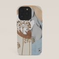Beige and Blue Botanical Classical Sculpture Collage Tough Case for ...