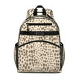 thumbnail image 1 of Beige and Brown Of Leopard Print Backpack for School,Cute School Bag,Schoolbag with Adjustable Shoulder Straps & Padded Back,15.25"x11.5"x5.25", 1 of 5