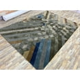 thumbnail image 1 of Beige and Brown Wool Blend Geometric 4 ft x 6 ft Hand tufted Carpet wool & viscose area rug, 1 of 5