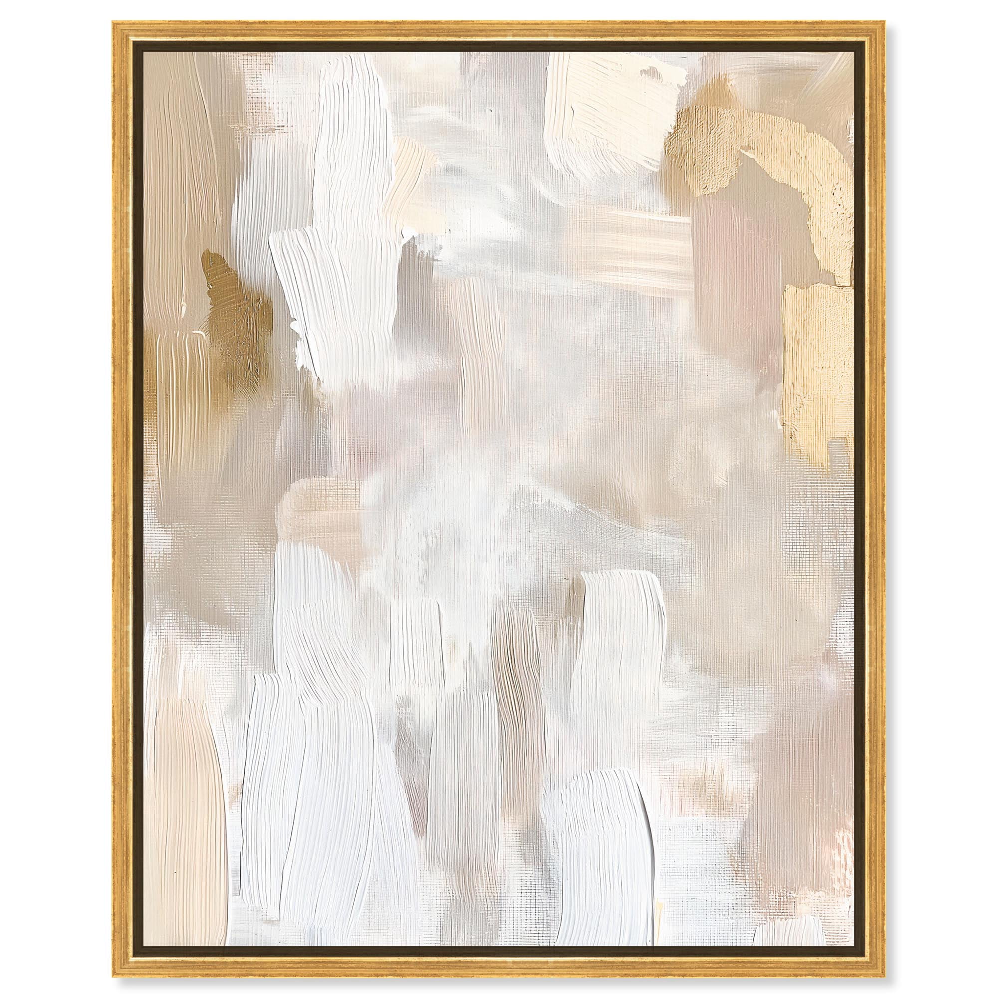 Beige and Cream II Canvas Muted Elegant Art by Art Remedy, Gold Frame, 20 x 24