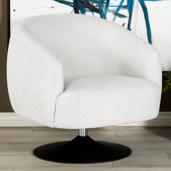 Beige and Matte Black Chair - Contemporary Design - Vintage - themed Spaces - Visual Comfort