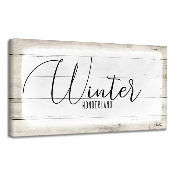 Crafted Creations Winter Wonderland Rectangular Canvas Wall Art - 18" x 36"