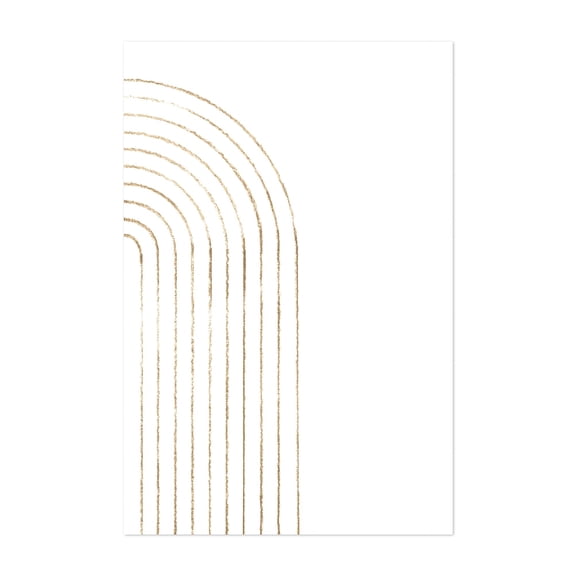Beige minimalist arch - Line Drawing Minimalist Abstract Line Art Geometric Boho Modern Art Pattern Unframed Wall Art Print 8 x 12 inches