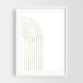 thumbnail image 1 of Beige minimalist arch - Line Drawing Minimalist Abstract Line Art Geometric Boho Modern Art Pattern White Framed Wall Art Print 12 x 18 inches, 1 of 1