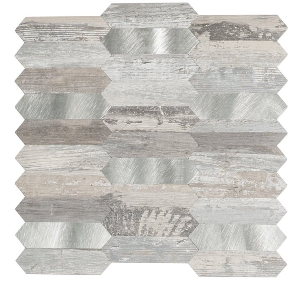 Beige picket peel and stick tile