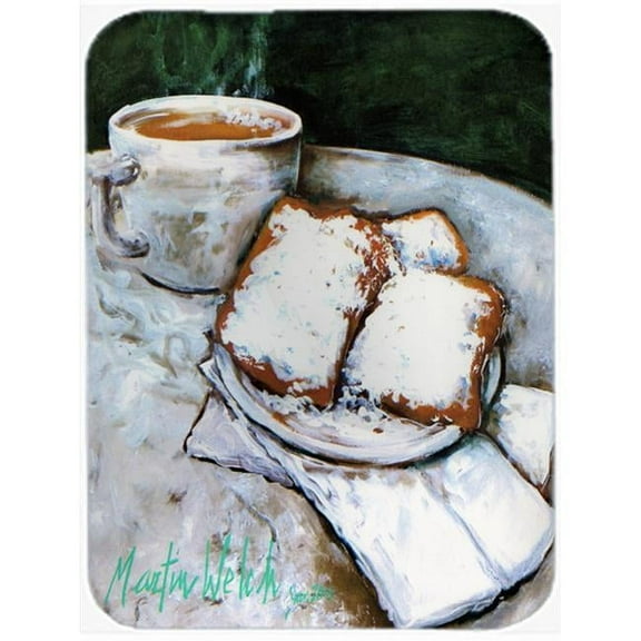 Beignets Breakfast Delight Glass Cutting Board- Large