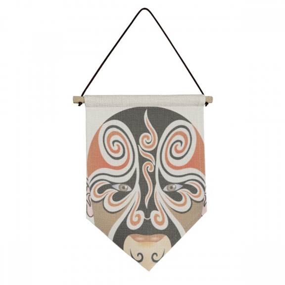 Beijing Opera Peking China Head Canvas Flag Hanging Wall Art Decor Banner