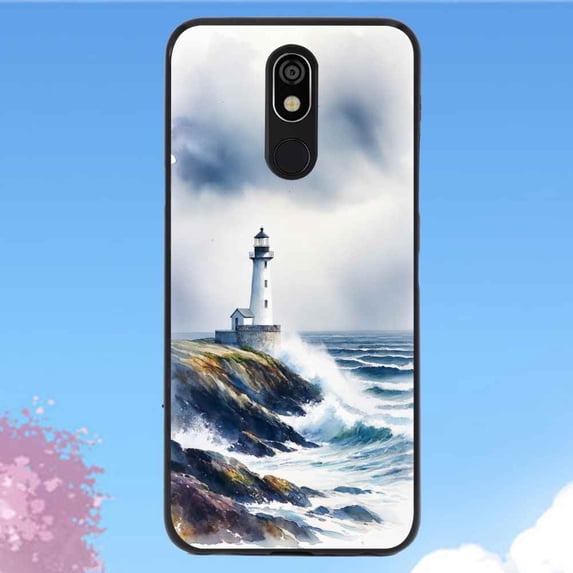 lone-lighthouse-59 phone case for LG K12 Plus for Women Men Gifts,lone-lighthouse-59 Pattern Soft silicone Style Shockproof Case