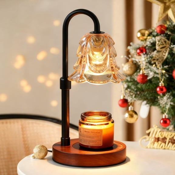 Beiled Candle Warmer Lamp with Timer & Dimmable Switch, Adjustable Height, Includes 2 GU10 Bulbs, Gift for Home Decor, Mom, Girlfriend
