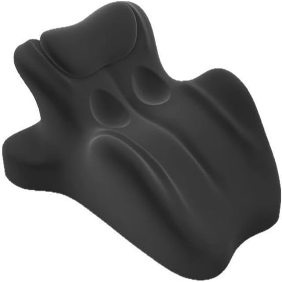 Beiled Ergonomic Memory Foam Wedge Pillow with Neck and Waist Bevel Support, Black, 23.6 x 15.35 in
