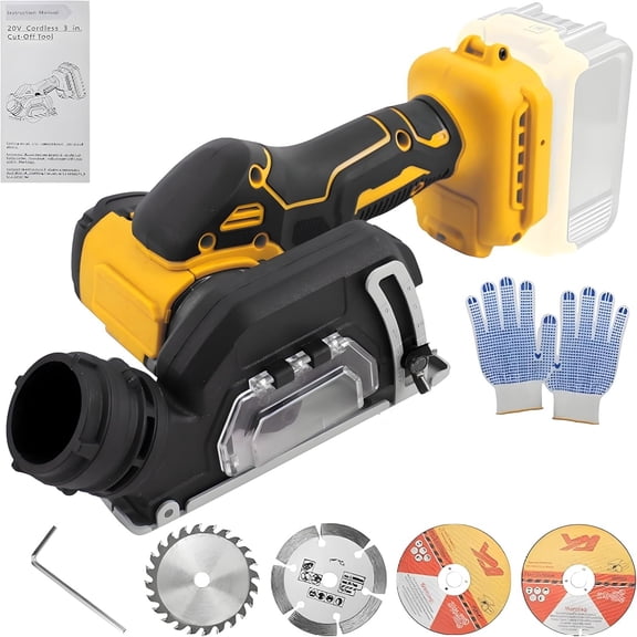 Beiled Handheld Saw, 20000 RPM, Angle Grinder & Circular Saw, 4 x 3 in Blade, for Dewalt 20V Battery (Tool Only)