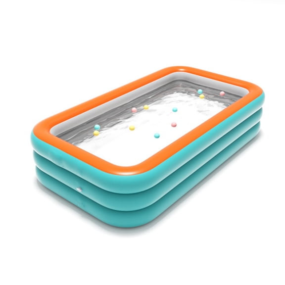 Beiled Large Durable Thick Inflatable Ground Swimming Pool, Pool Type: Inflatable Above Ground, 3 Layers, Heavy-Duty PVC, 102 * 67 * 22 in