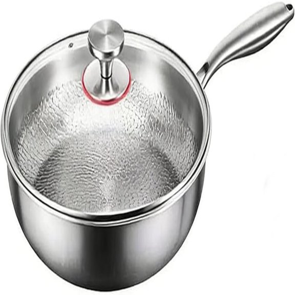 Beiled New Titanium Pot with Lid for Cooking, Durable, Scratch Resistant, Non Stick, 10 in