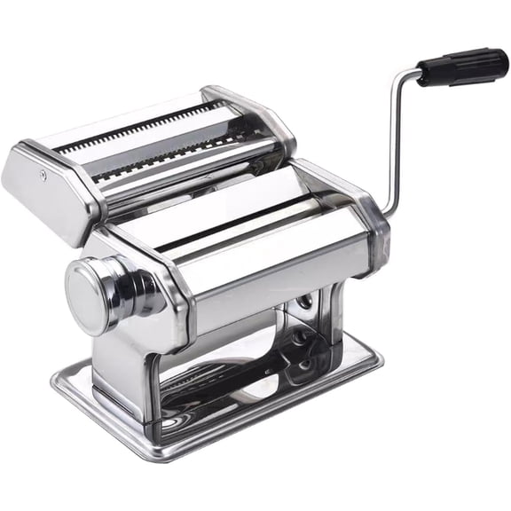 Beiled Manual Pasta Maker, Silver, 9-Setting, for Lasagne and Fettuccine