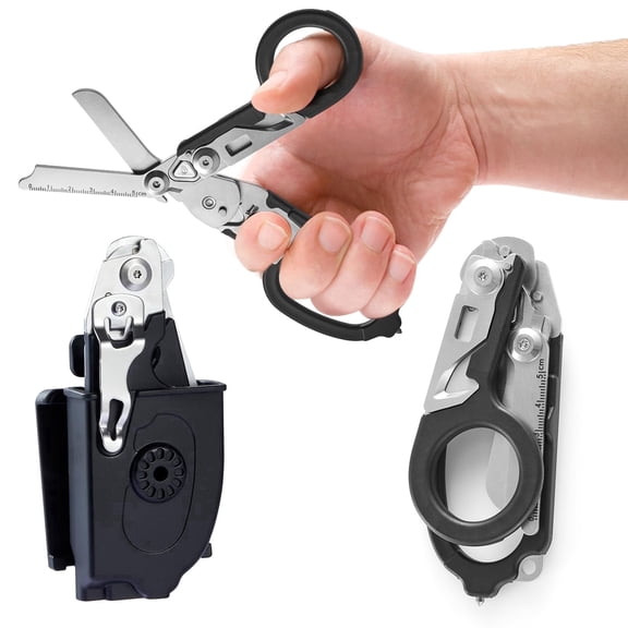 Beiled Trauma Shears with Holster Foldable Ems Trauma Shears for Emts, Nurses, Home