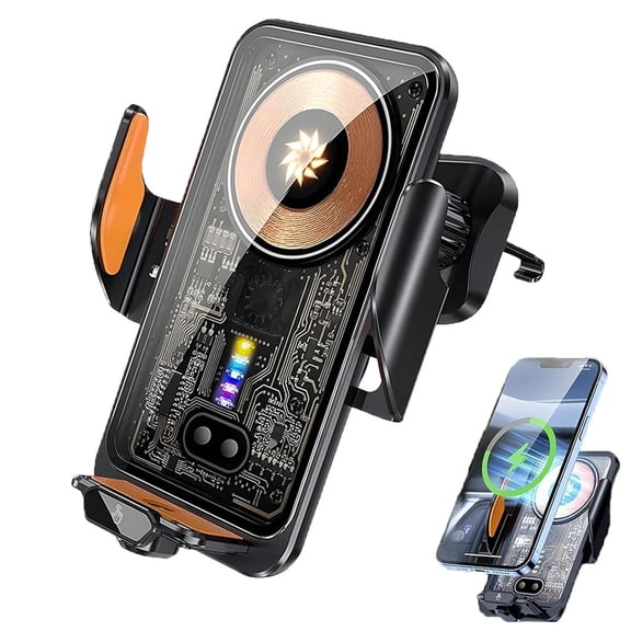 Beiled Wireless Car Charger, 66W Fast Charging Auto Clamping Car Charger Phone Mount Air Vent Phone Holder, Fit for Phone Support Wireless Charging