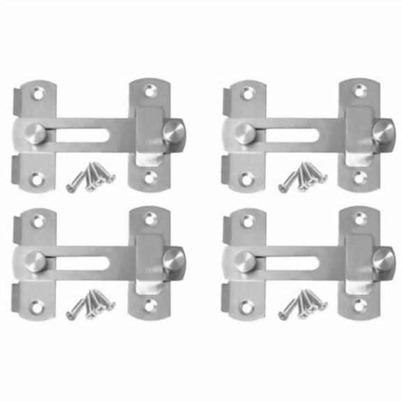 Beilin 4pcs Stainless Steel Sliding Door Toggle Latch Door Lock Catch Bar Security Lock for Door Window Furniture