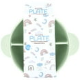 thumbnail image 1 of Beille 1pc Green Baby Feeding Circle Divider Food Grade Silicone Suction Plate, 1 of 5