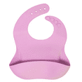 thumbnail image 1 of Beille 1pc Lavender Baby Adjustable Silicone Bib Toddler Food Pouch Ages One and Up, 1 of 9